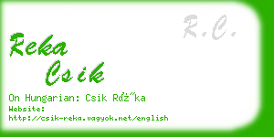 reka csik business card